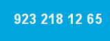 923 218 12 65 923 218 12 65